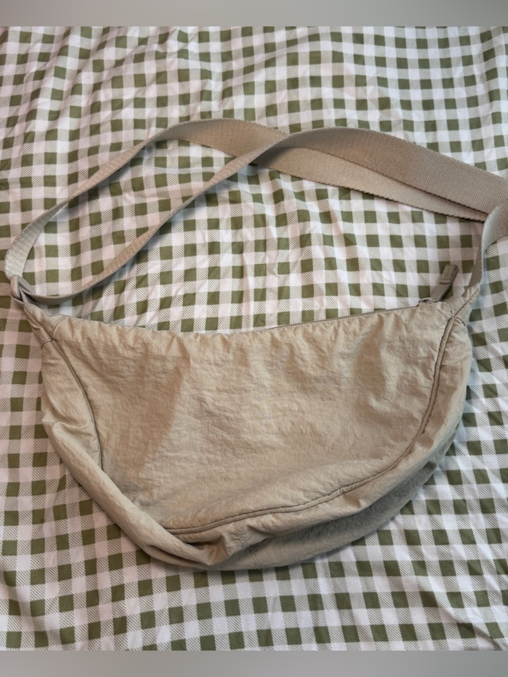 Uniqlo Casual Beige Crossbody Bag - Neutral Everyday Shoulder Bag